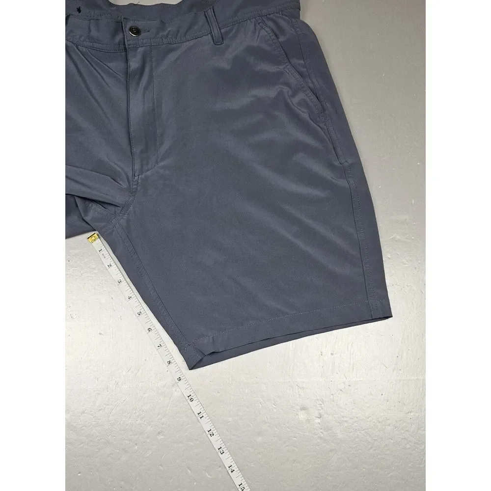 Footjoy FJ Golf Shorts Mens 38. Grey‎ Flat Front Polyester Blend Chino Casual.